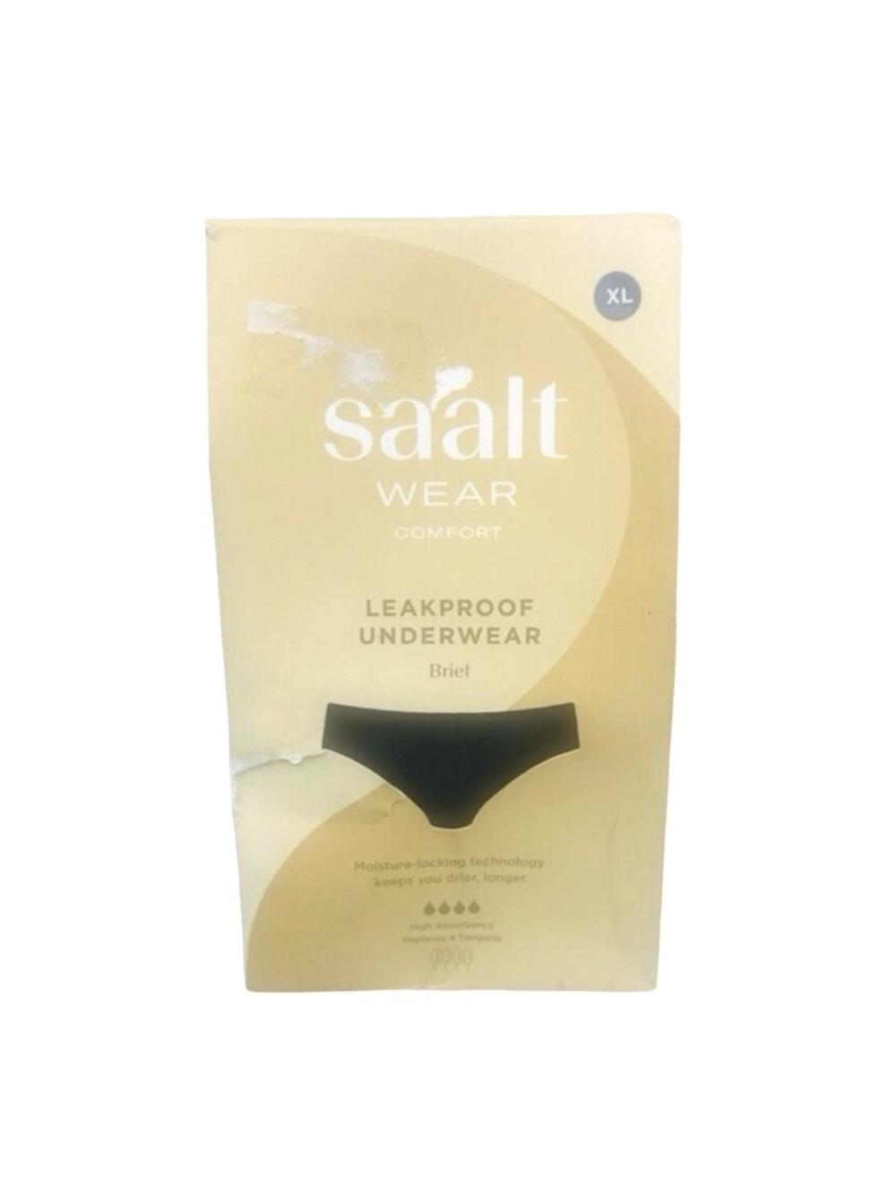 Saalt Wear Comfort Leakproof Brief - Size XL - Black